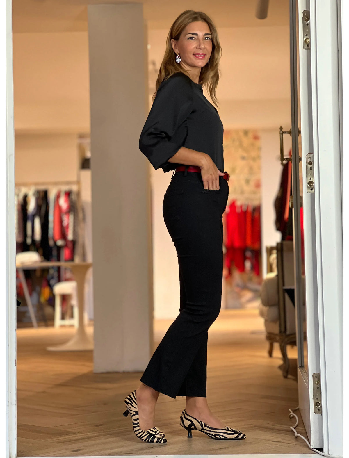 Camisa fluida Nuria negra