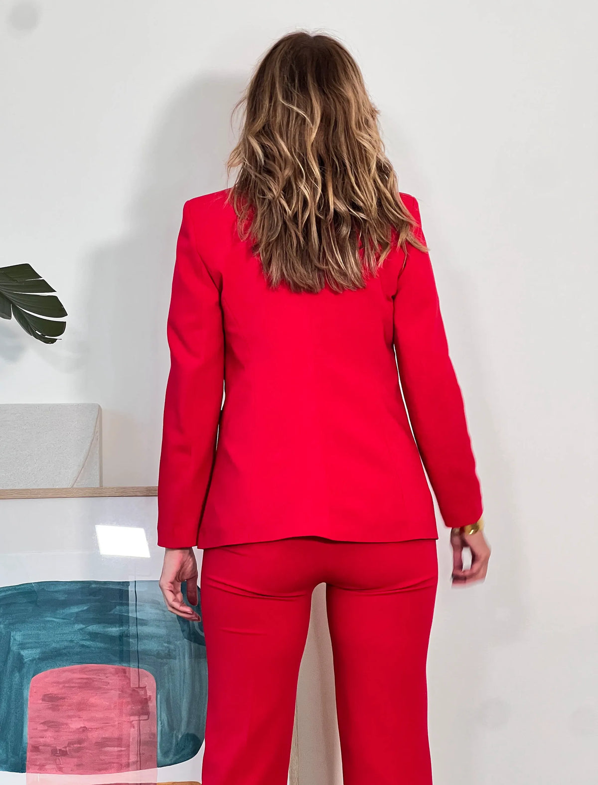 Chaqueta Roja Blazer Slim