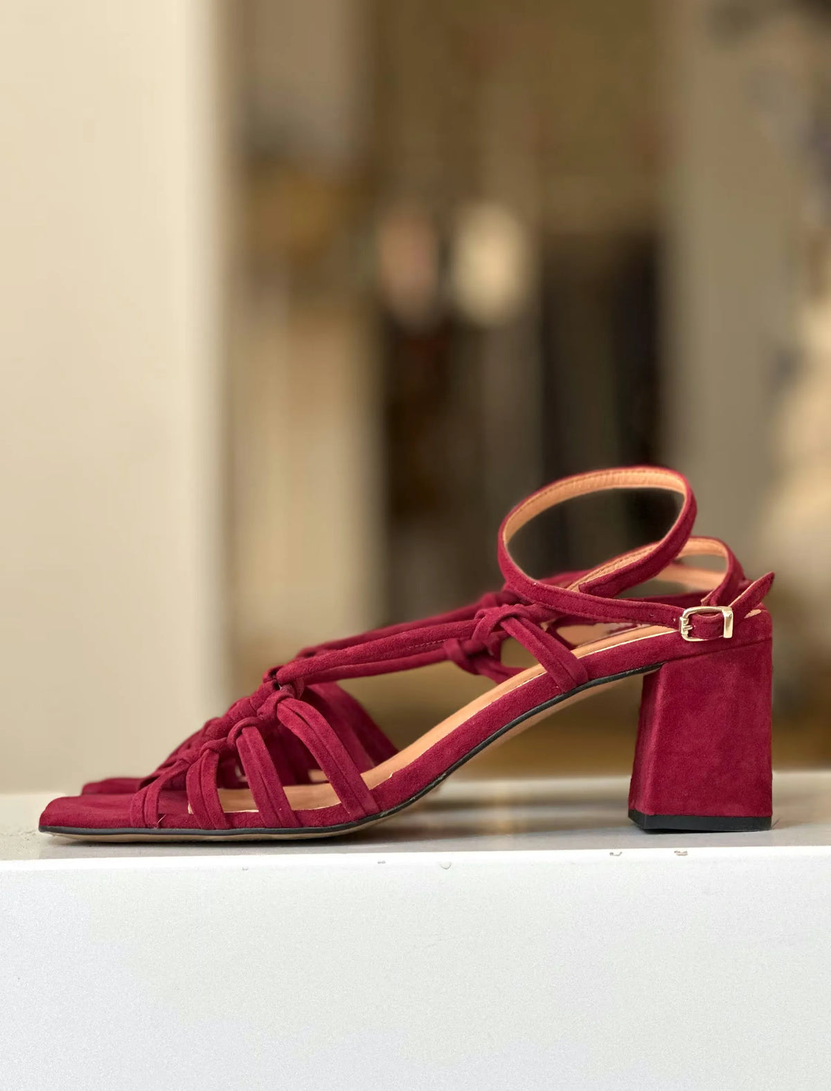 Sandalia burdeos artesania chic