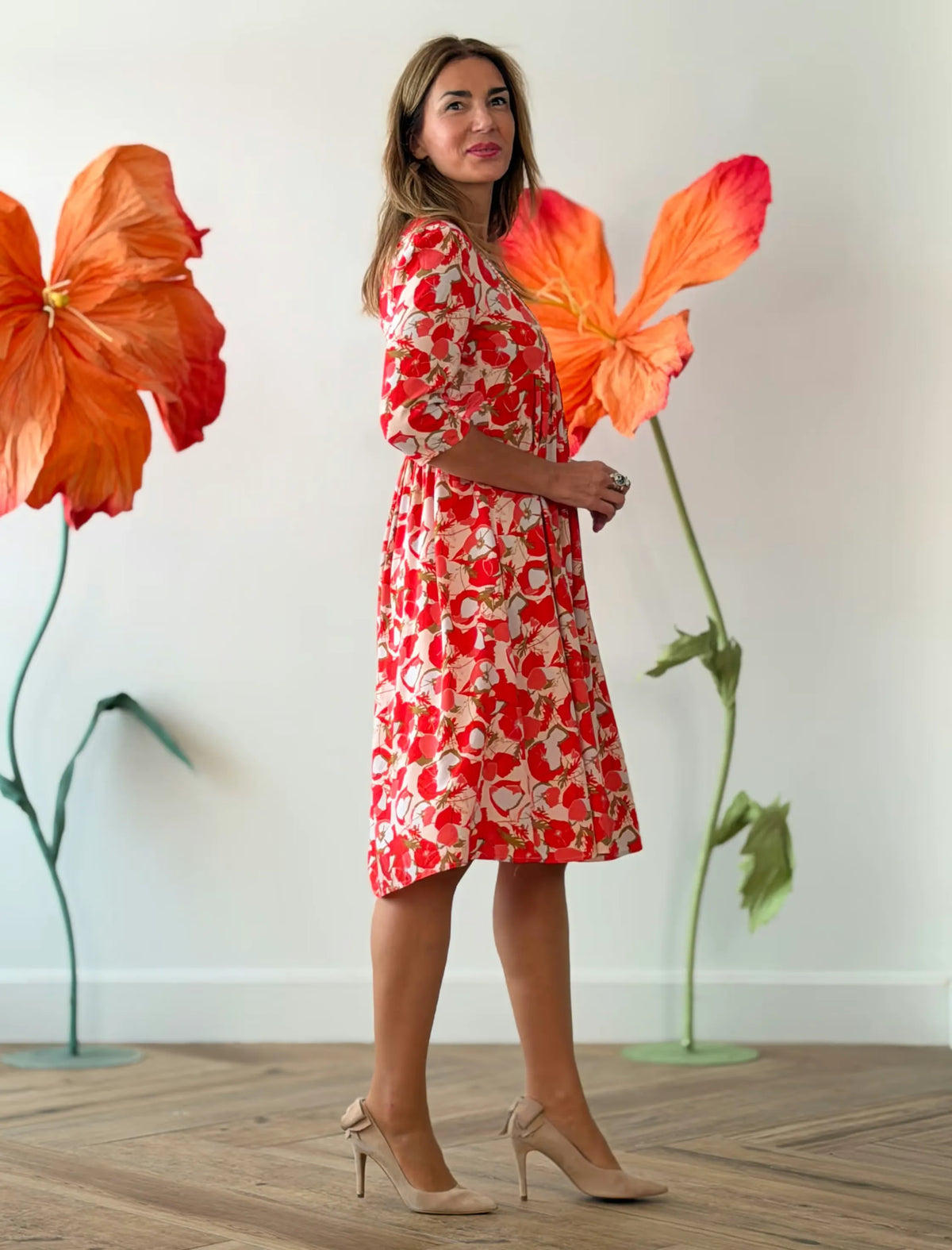 Vestido fluido amapola