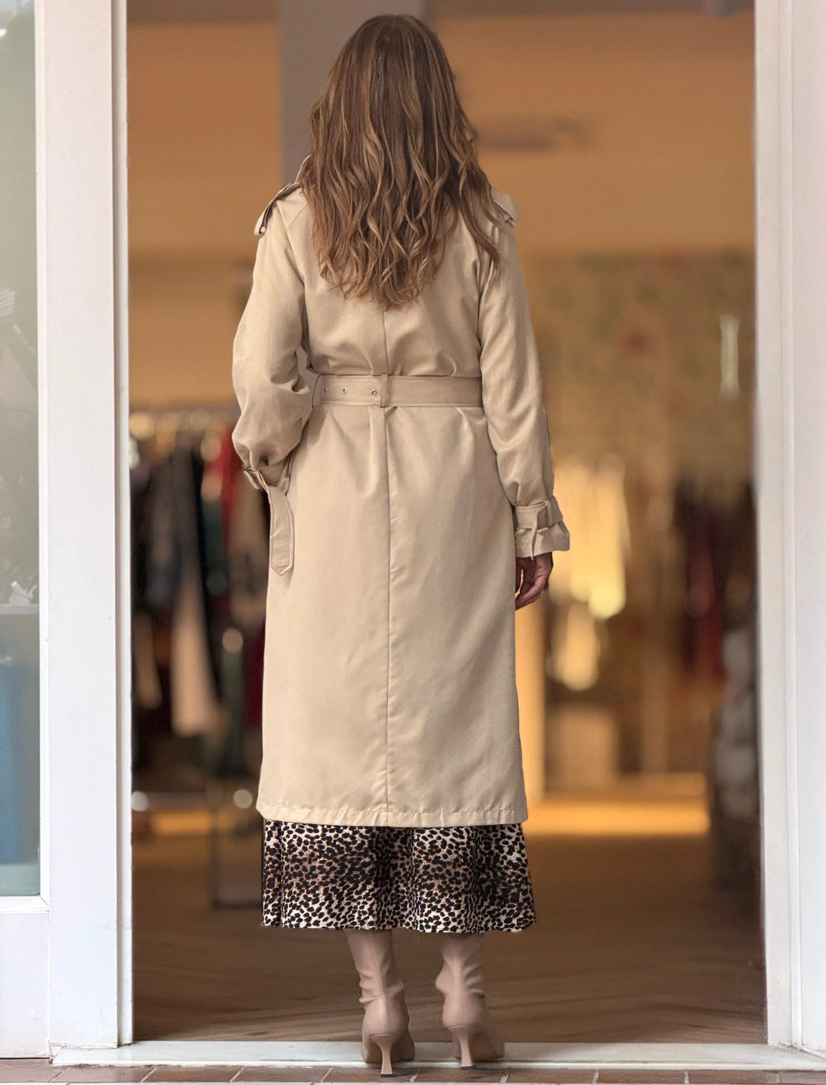 Trench gabardina chic beige
