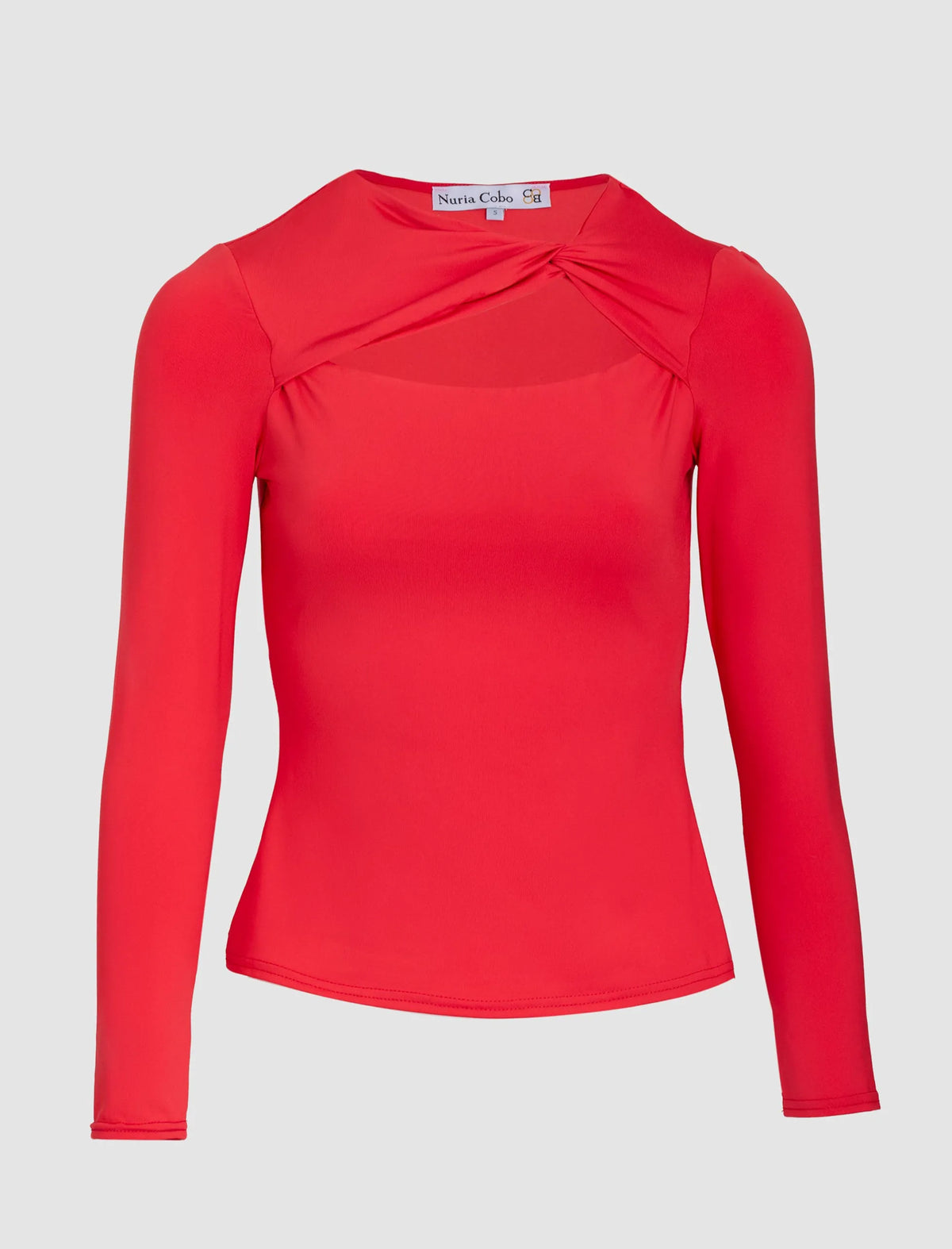 CUERPO ESCOTE ASIMETRICO ROJO/CORAL