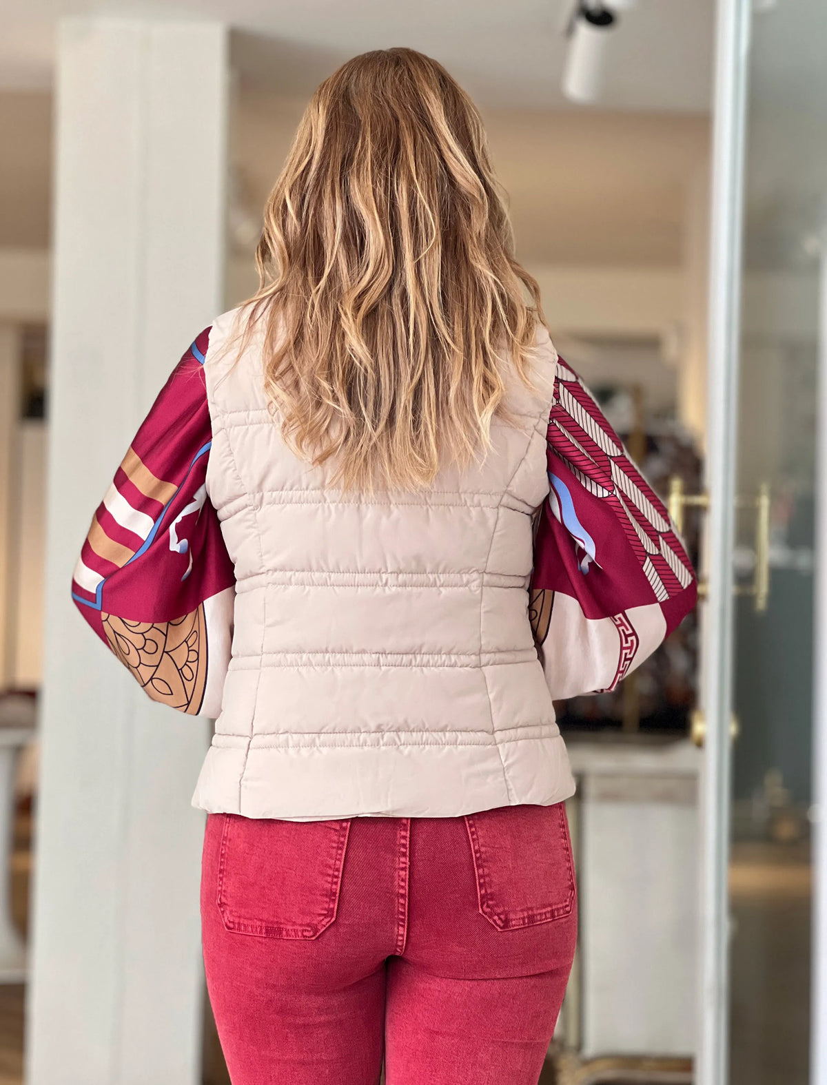 Sin mangas chic beige