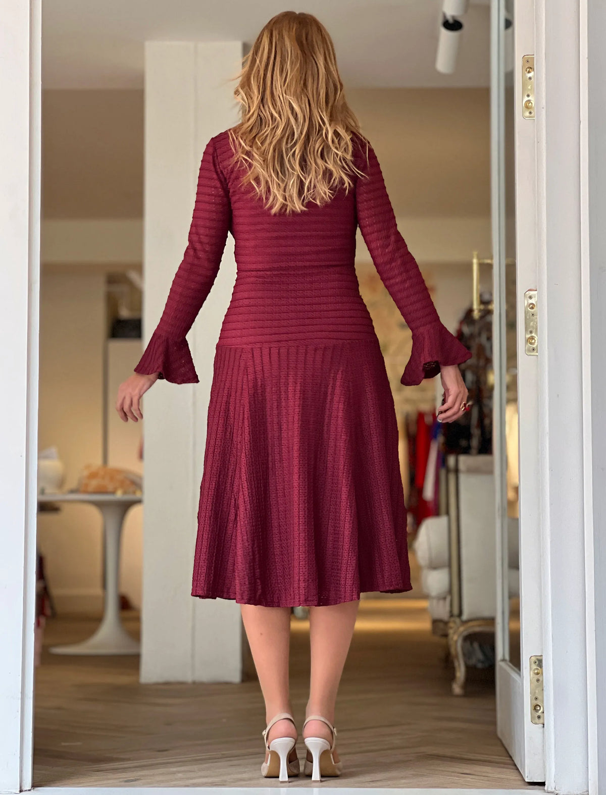 Vestido muy chic Coco burdeos