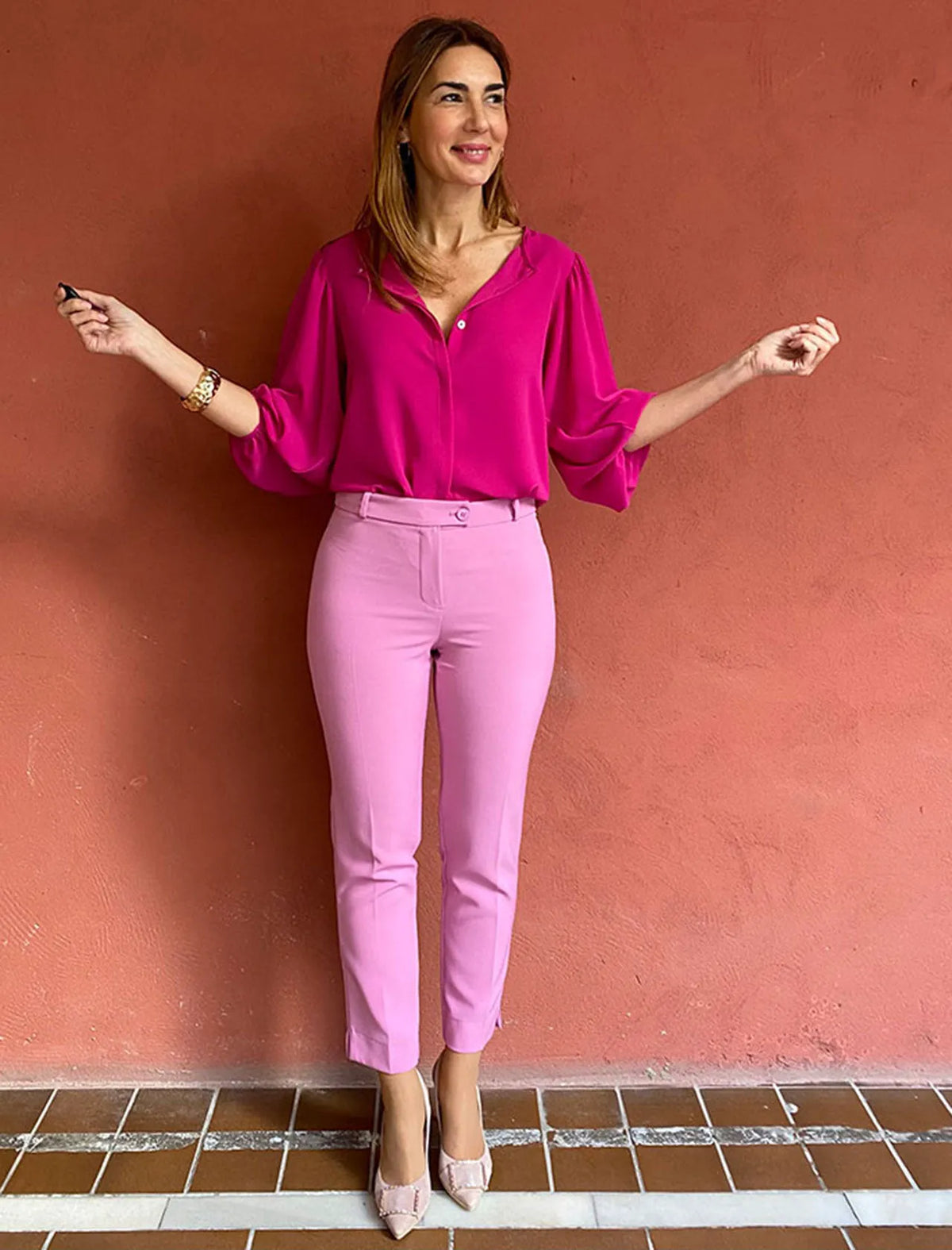 Total look para todo chic rosa