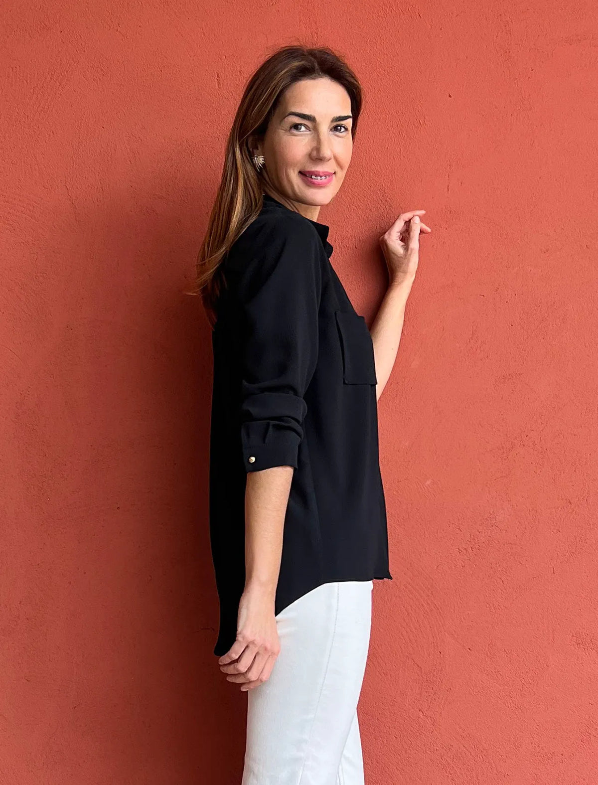 Camisa fluida Nati negro