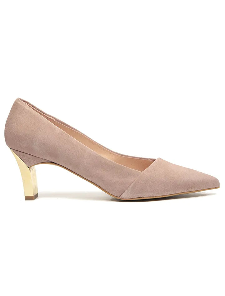 Zapato nude de tacón medio Aguamarina