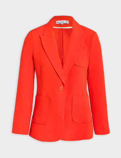 Chaqueta blazer chic coral