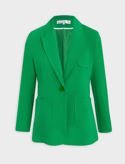 Chaqueta blazer chic verde