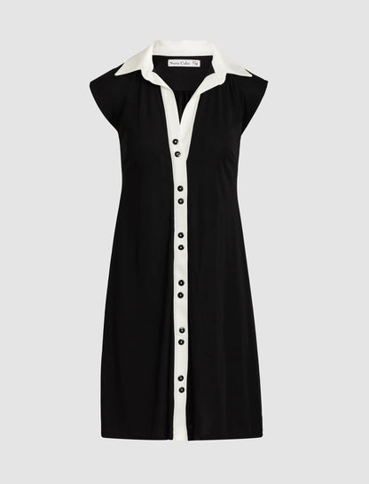 Vestido negro y blanco Valerie