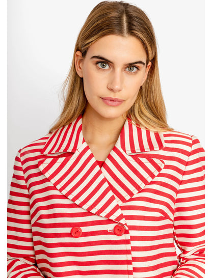Chaqueta superbonita rayas rojas