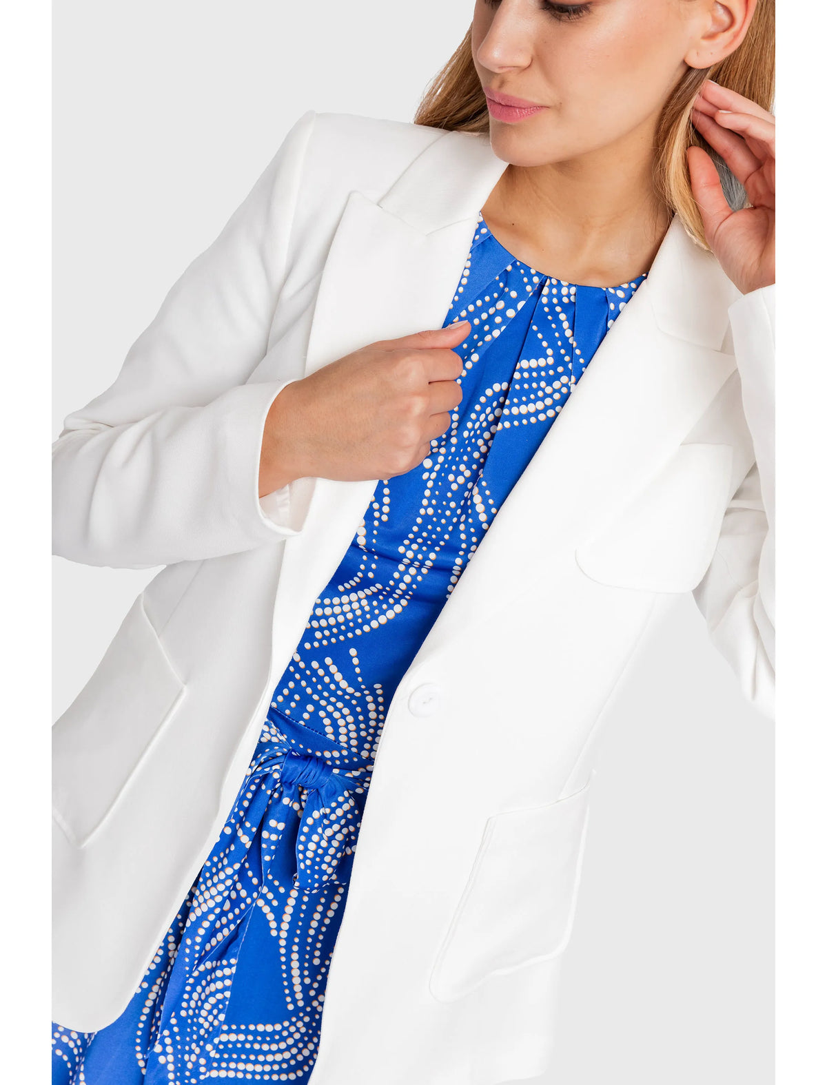 Chaqueta Blanca Blazer Slim