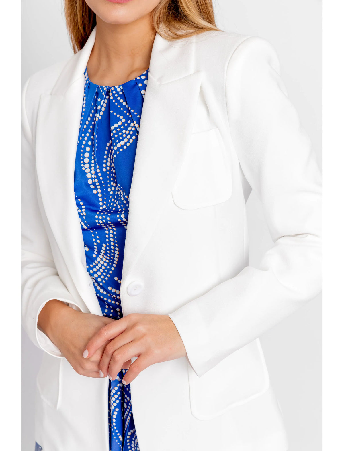 Chaqueta Blanca Blazer Slim