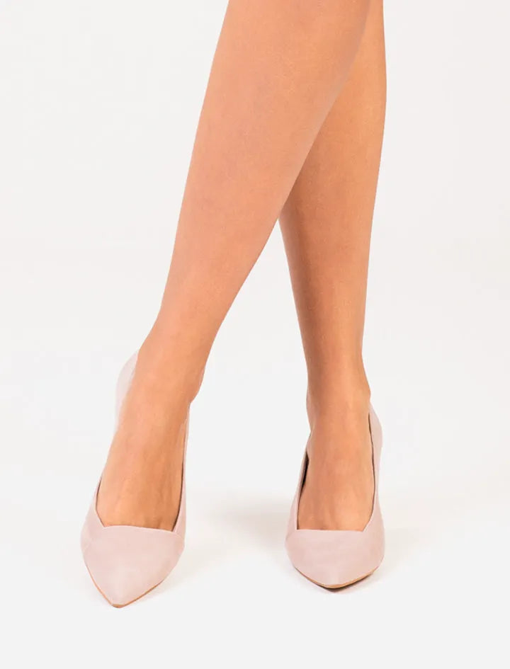 Zapato nude de tacón medio Aguamarina