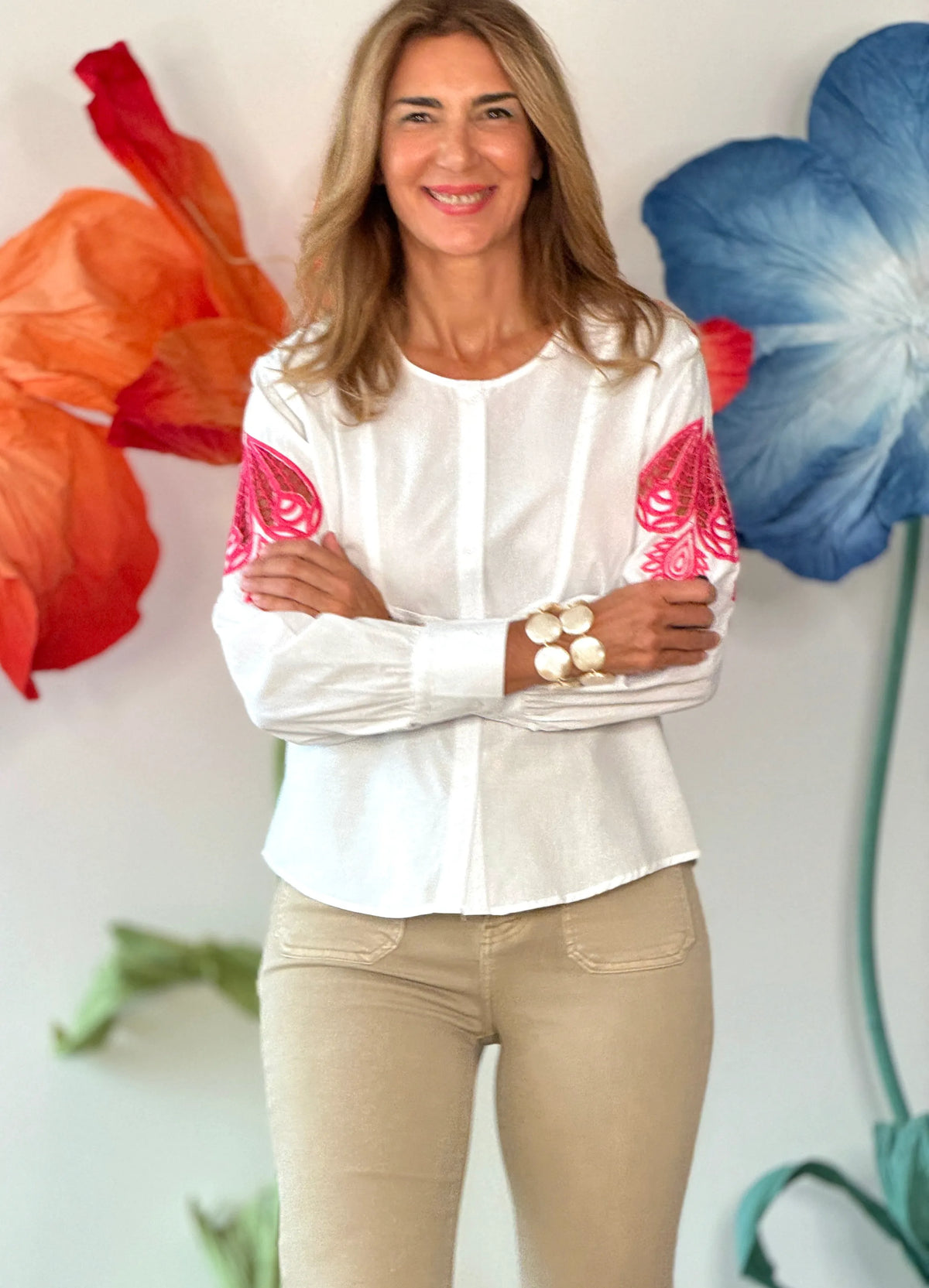 Camisa blanca artesana chic