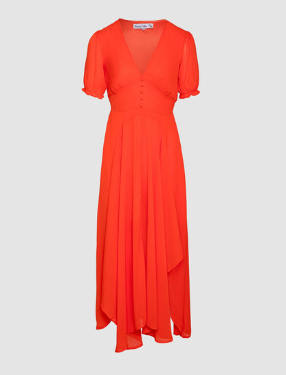 Vestido Fluido Coral