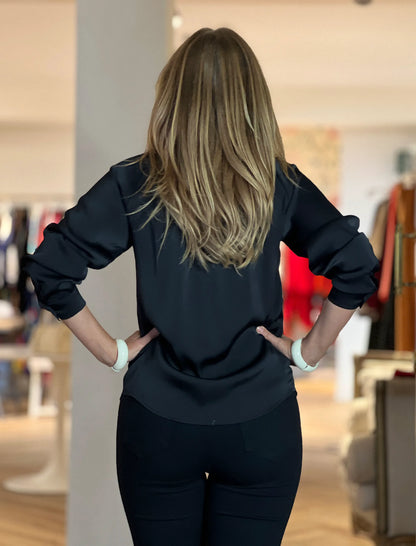 Camisa fluida Nuria negra