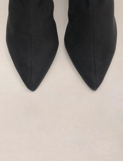 Bota alta de licra Negro