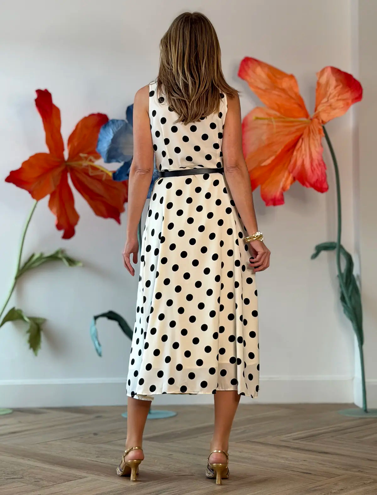 Vestido de lunares marrones Julia