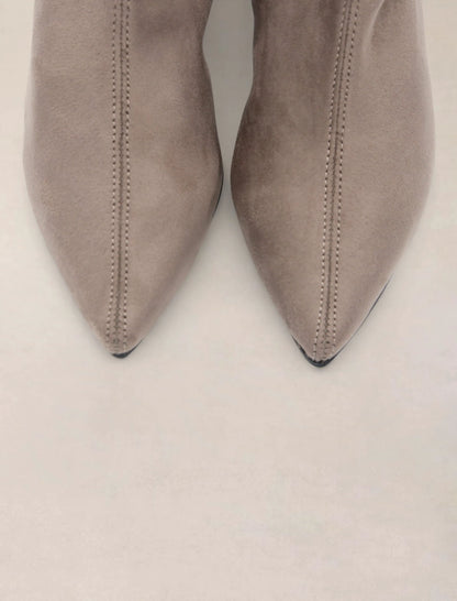 Bota alta de licra Camel