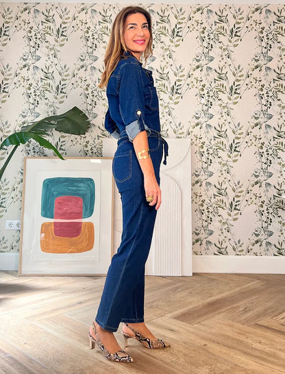 Mono denim botones
