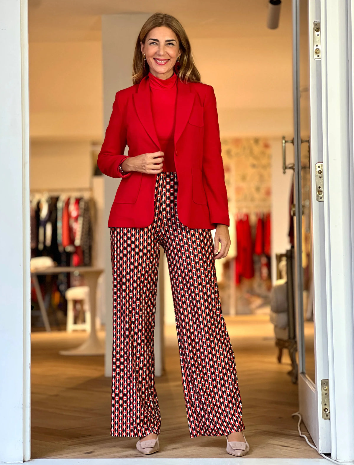 Chaqueta Roja Blazer Slim