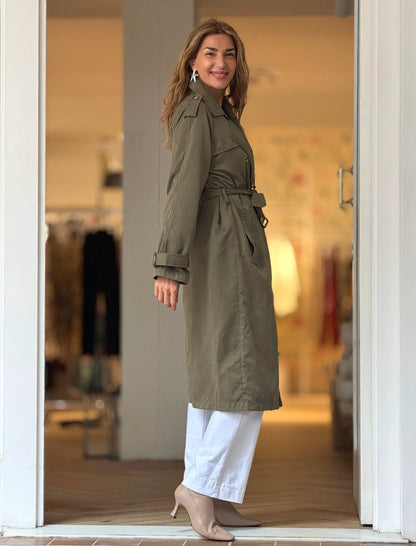 Trench gabardina chic caqui