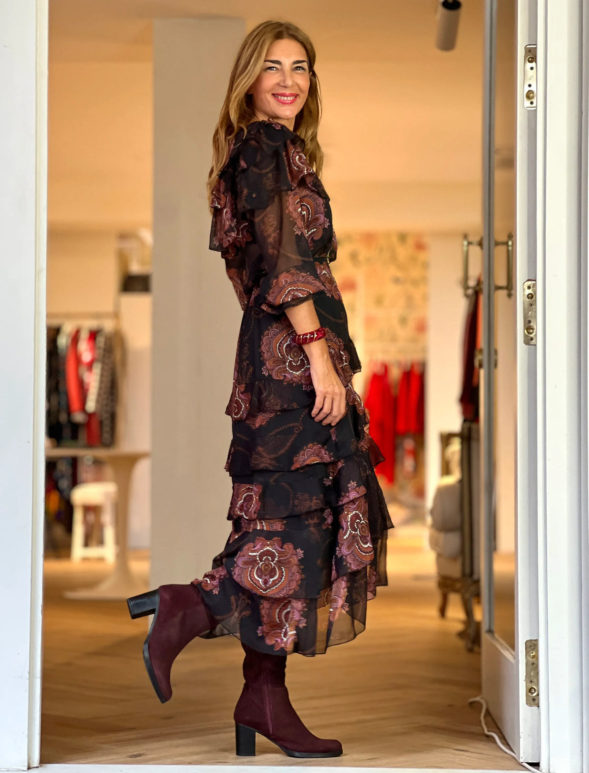 Total look camisa y falda cashemir
