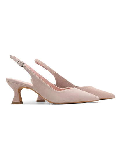 Zapato de salón favorecedor nude