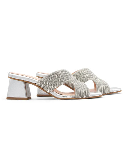 SANDALIA STRASS CHIC PLATA