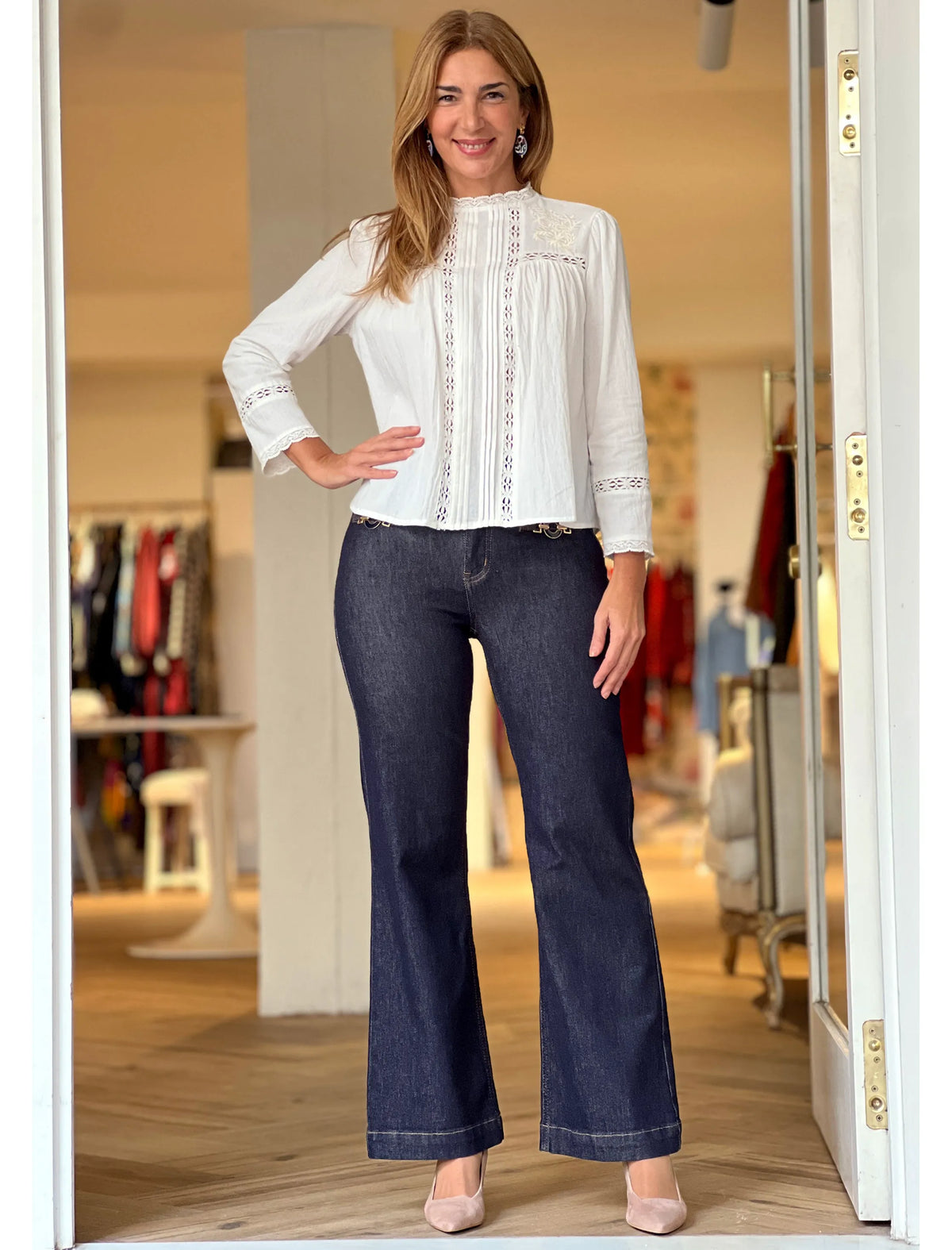 Pantalón vaquero azul marino especial