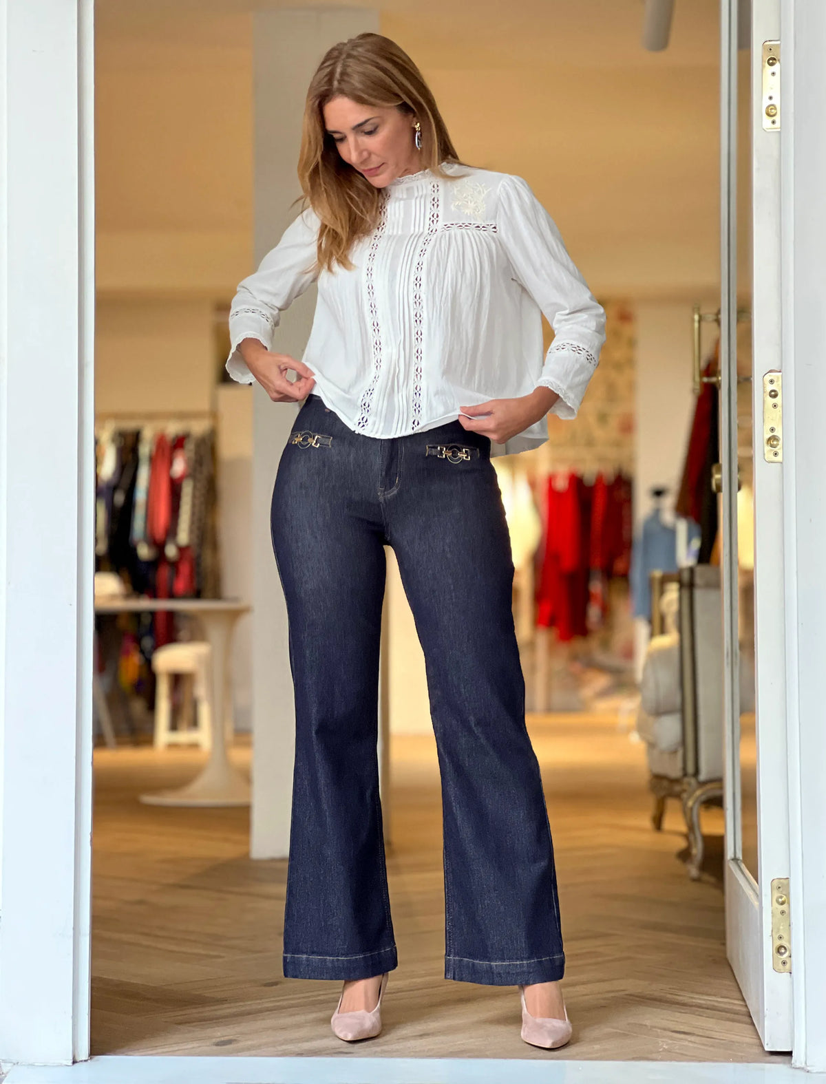 Camisa bordados blanca