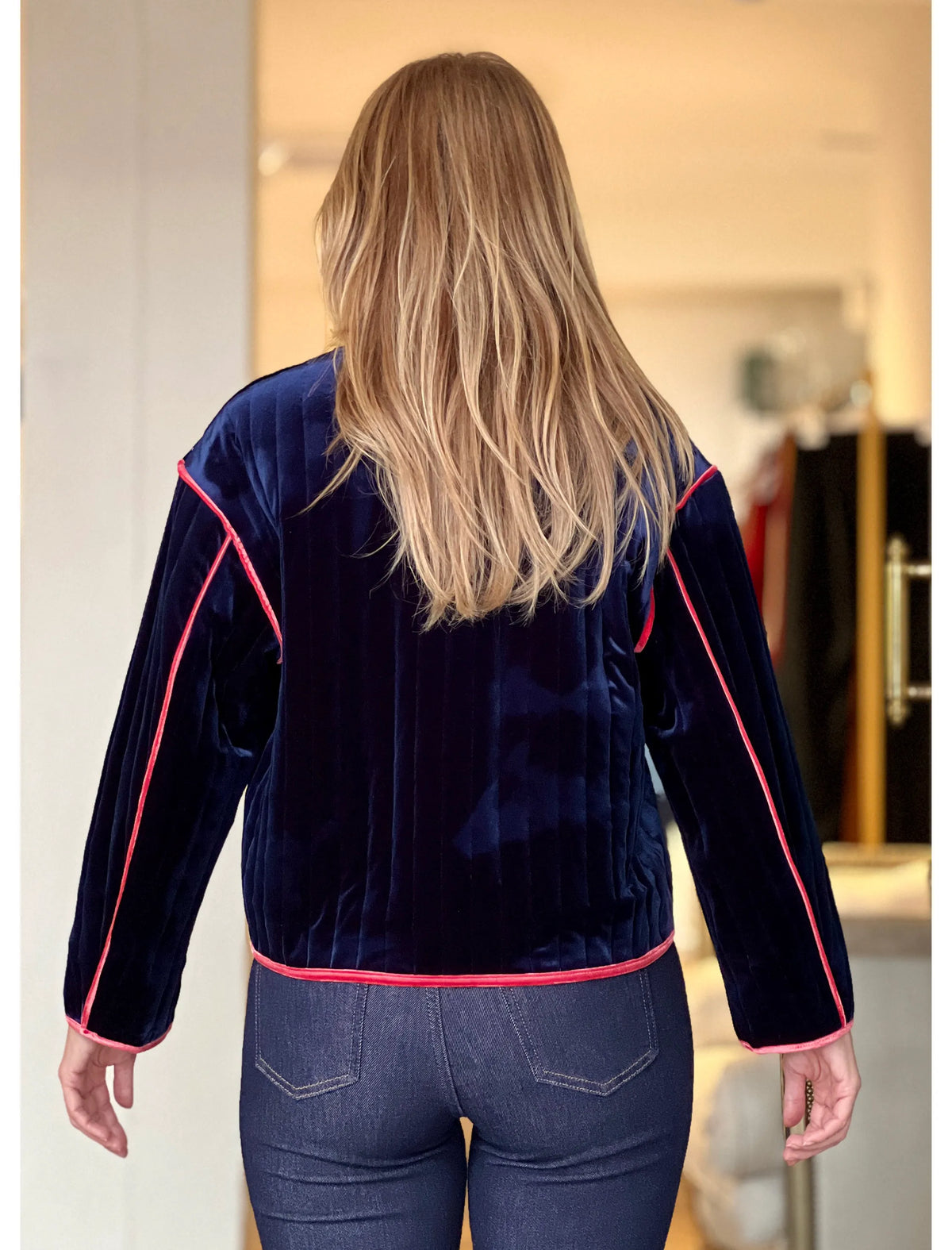 Chaqueta terciopelo exotic marino