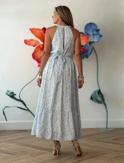 Falda larga boho romantic rosa
