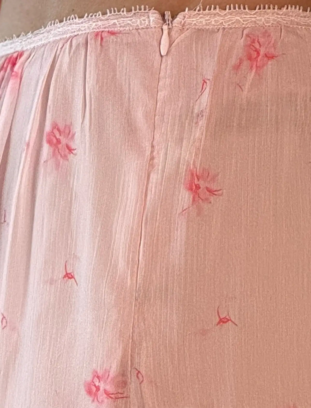 Falda larga boho romantic rosa