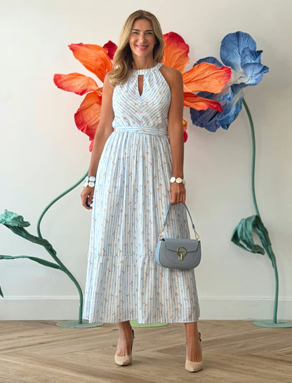Vestido rayas midi chic