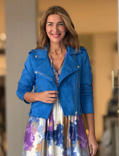 Chaqueta perfecto azul klein