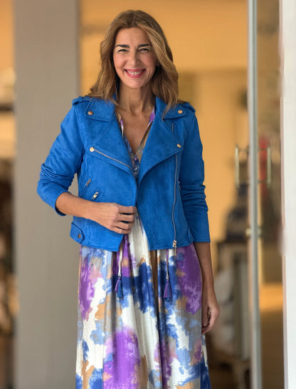 Chaqueta perfecto azul klein