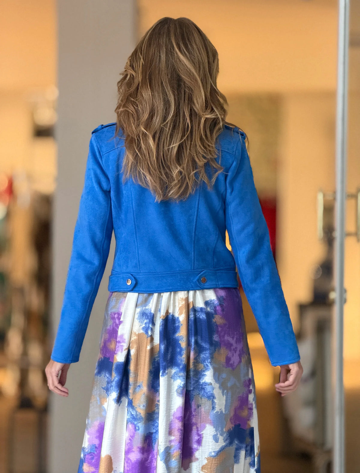 Chaqueta perfecto azul klein