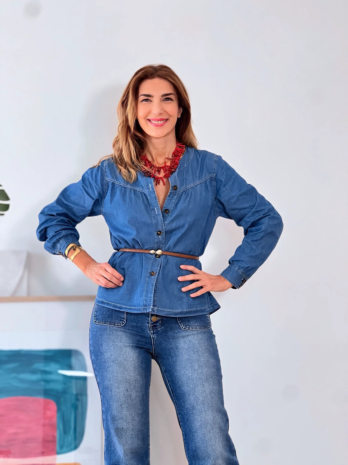 Camisa vaquera distinta jeans