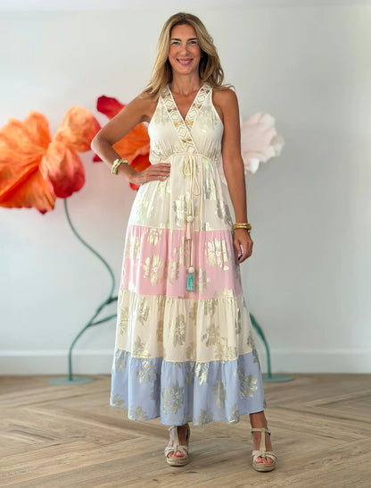 Vestido texturas boho