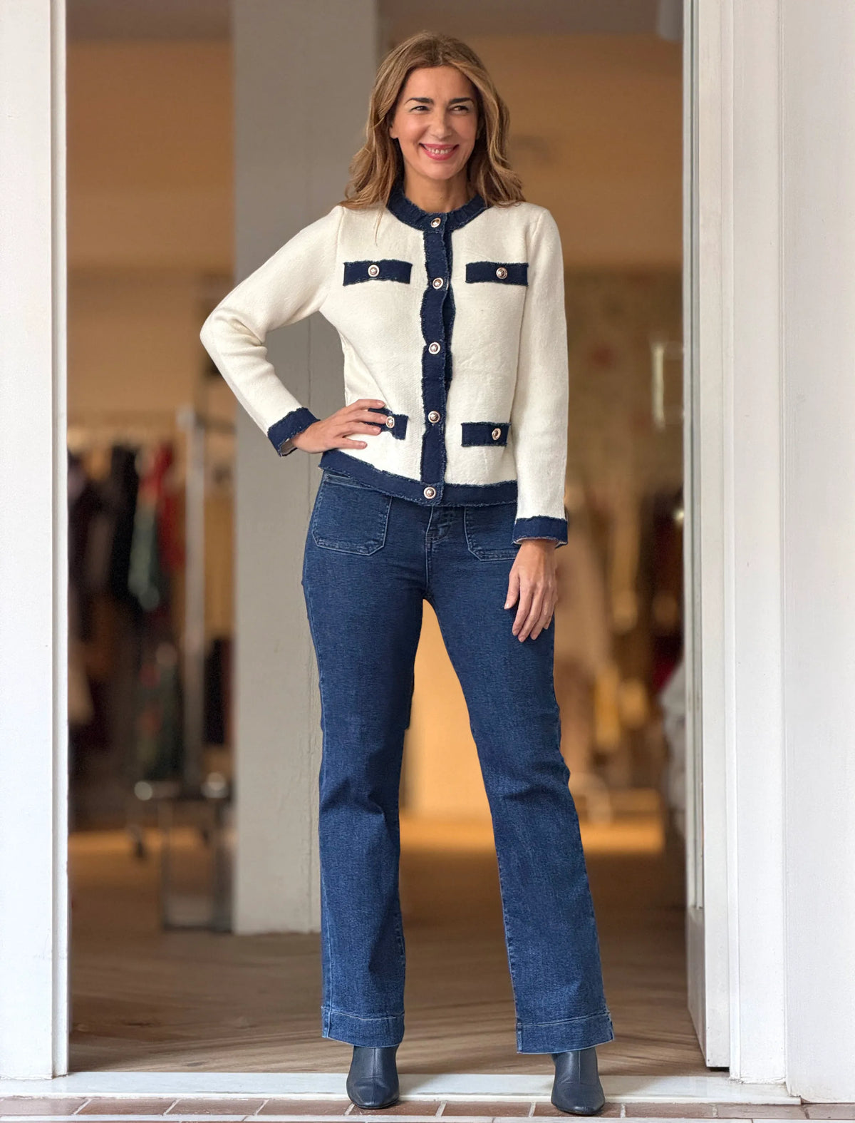 Chaqueta punto denim