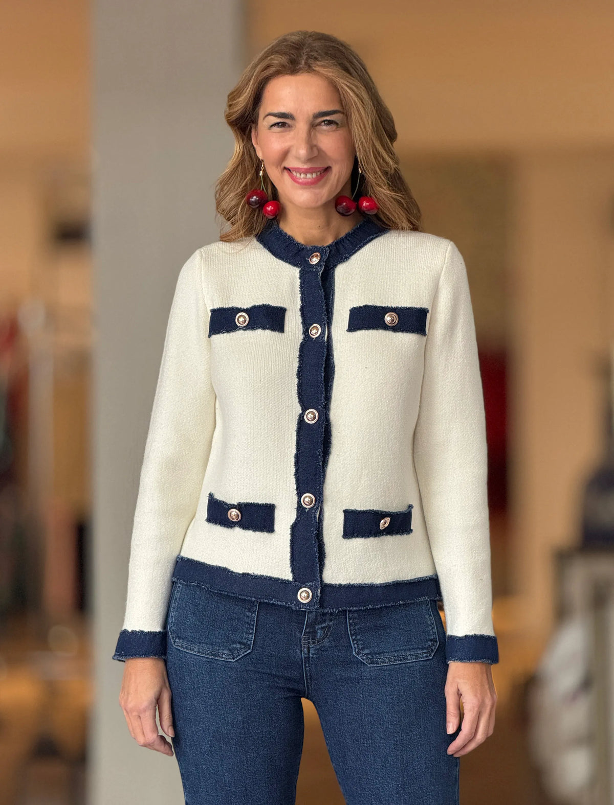 Chaqueta punto denim