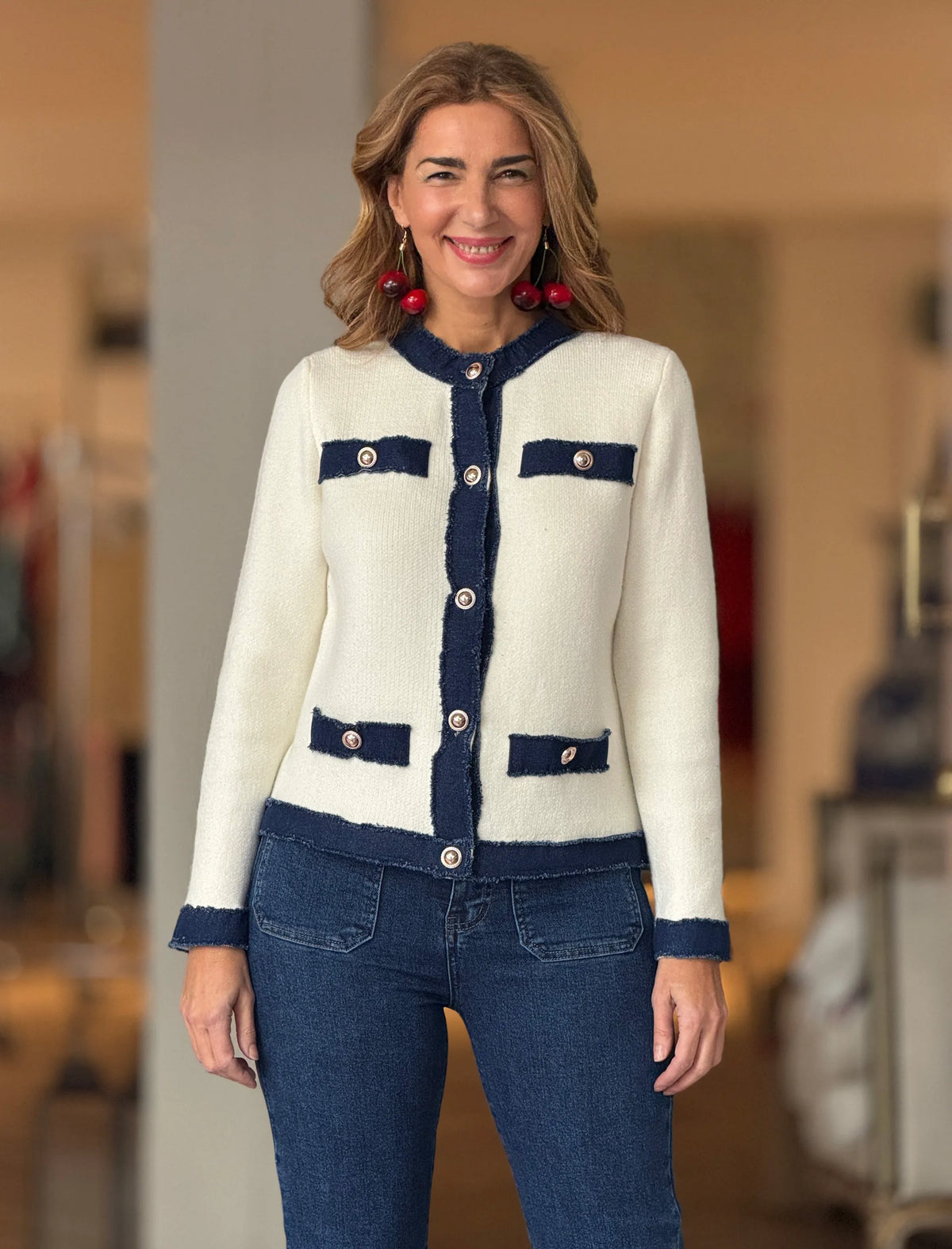 Chaqueta punto denim