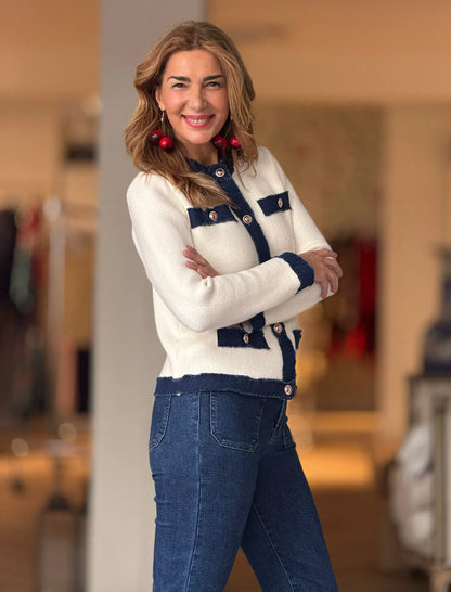 Chaqueta punto denim