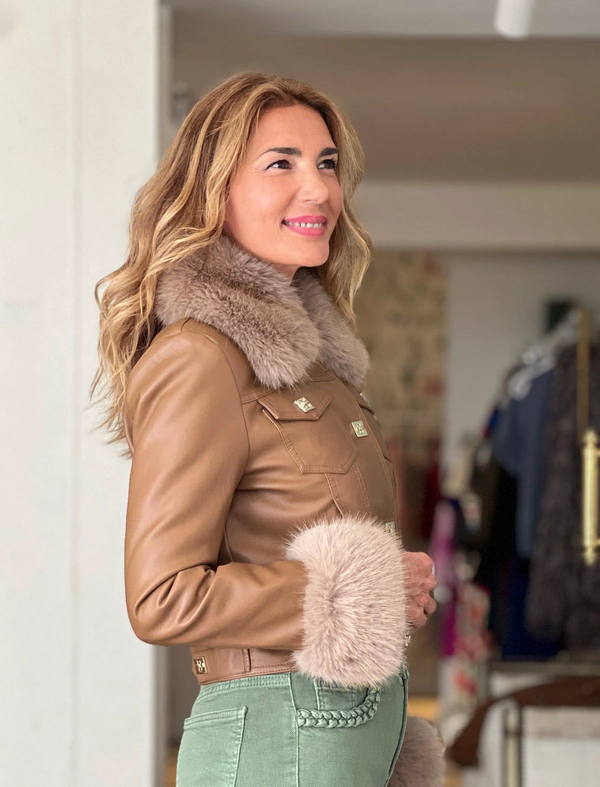 Chaqueta ideal desmontable camel