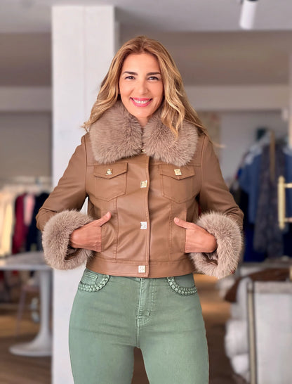 Chaqueta ideal desmontable camel