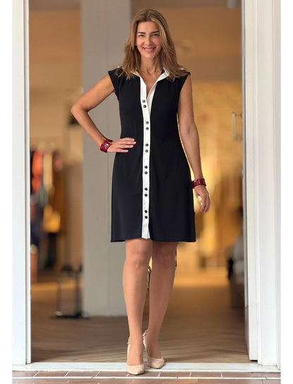 Vestido negro y blanco Valerie