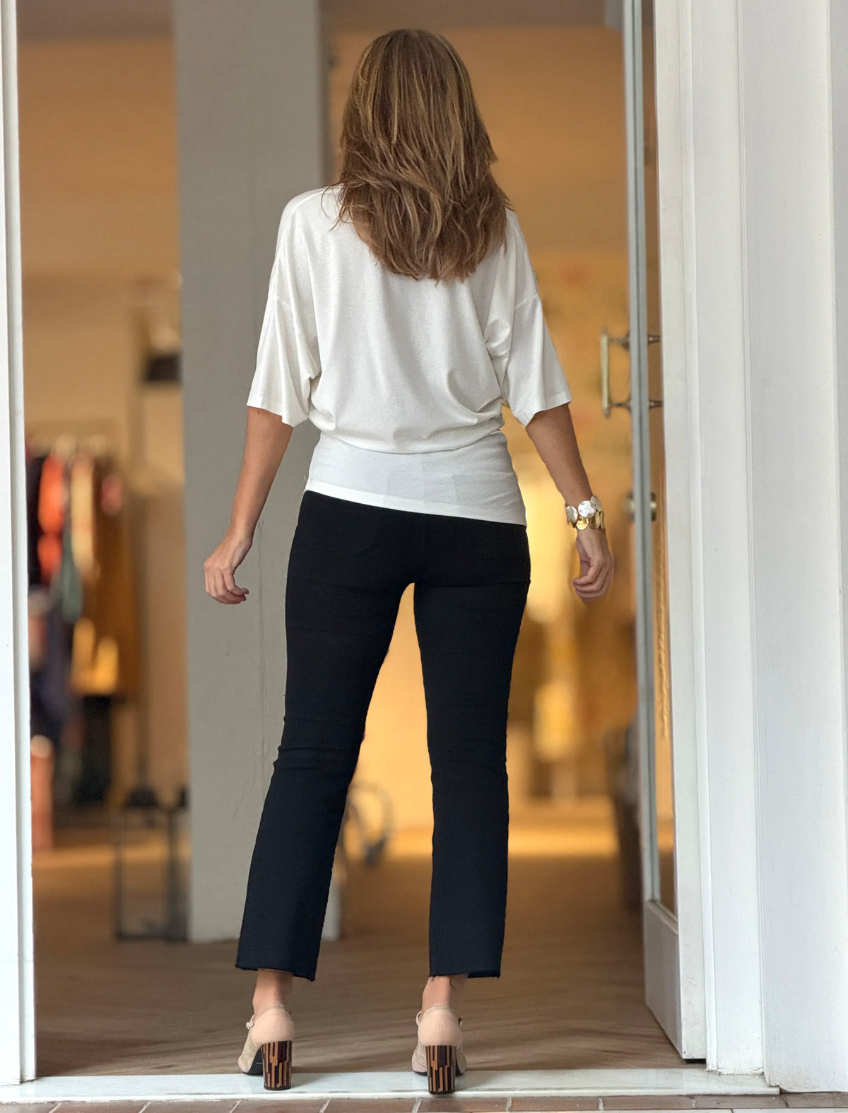 Pantalón vaquero negro bolsillos