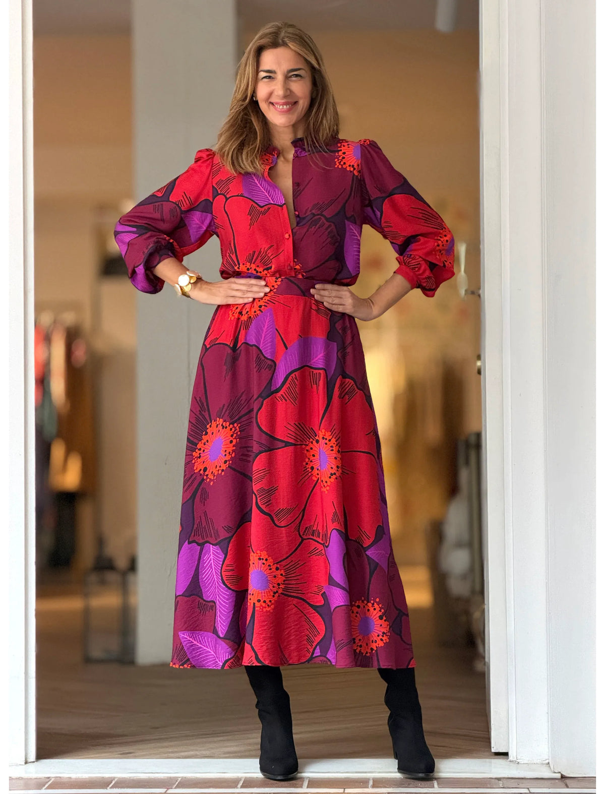 Camisa estampada fluida